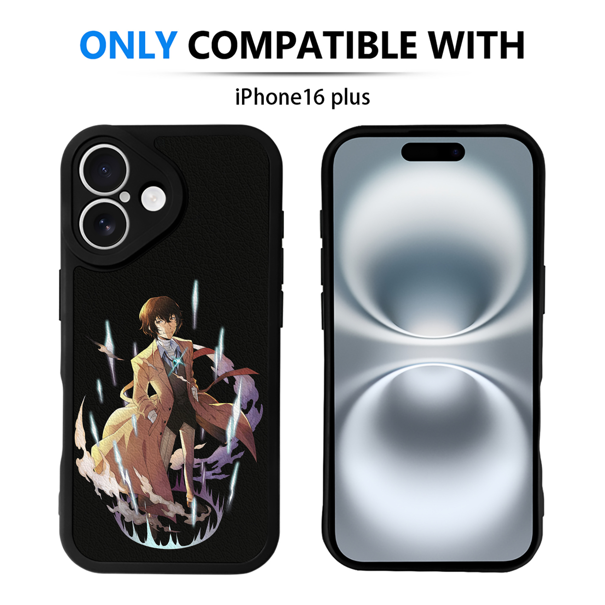 （画像用） 文豪ストレイドッグス Bungo Stray Dogs 【iPhone 16シリーズ対応】シリコンスマホケース（レザー調） 材質：シリコン